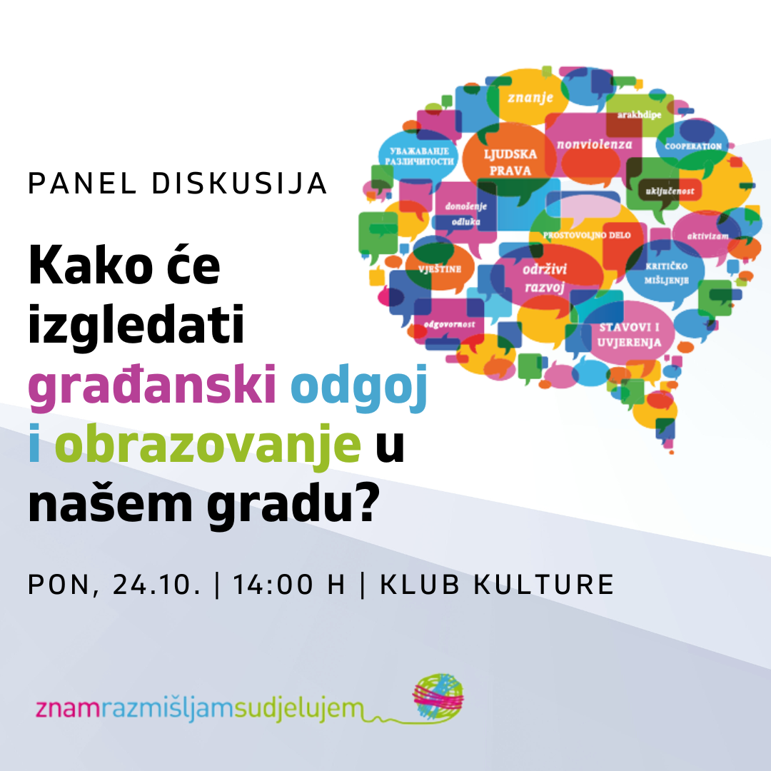 POZIV za sudjelovanje u panel diskusiji na temu uvođenja Građanskog odgoja i obrazovanja